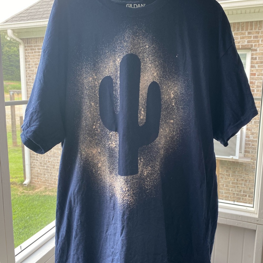 Navy bleached shirt